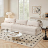 HOMREST 3-Piece Modular Sectional Sofa, Convertible Lounge Set – Foldable Couch Bed, Beige