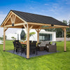 Homrest 13' x 16' Hardtop Gazebo with Waterproof Asphalt Roof