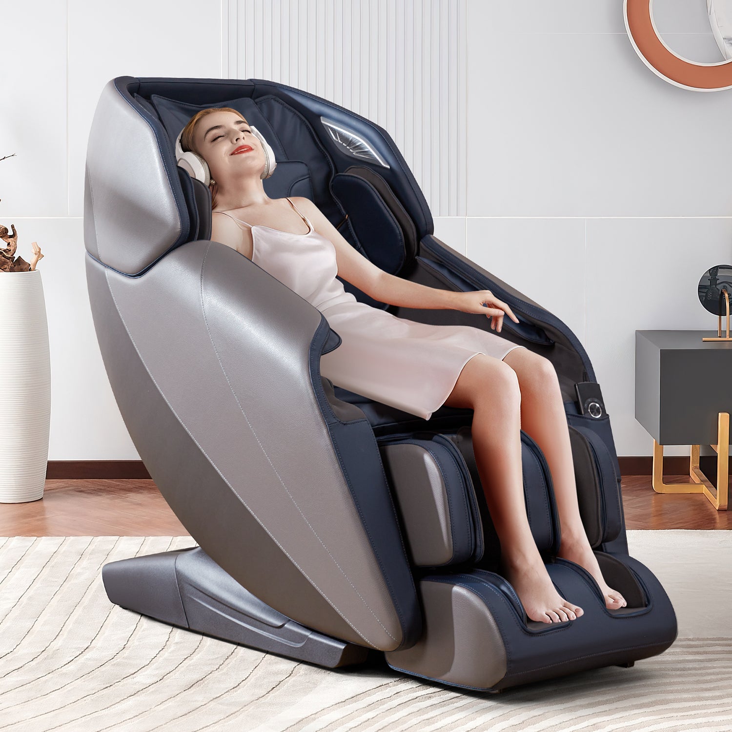 Homrest Recliner Massage Chair with Full Body Massage Function – Grey