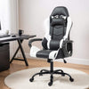 HOMREST Gaming Chair, Ergonomic Computer Gamer Chair with Massage Lumbar Support & Rocking High Back, Height Adjustable, White