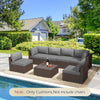 Homrest Outdoor Replacement Cushions for  6-Seat Patio Furniture Sets, Gray