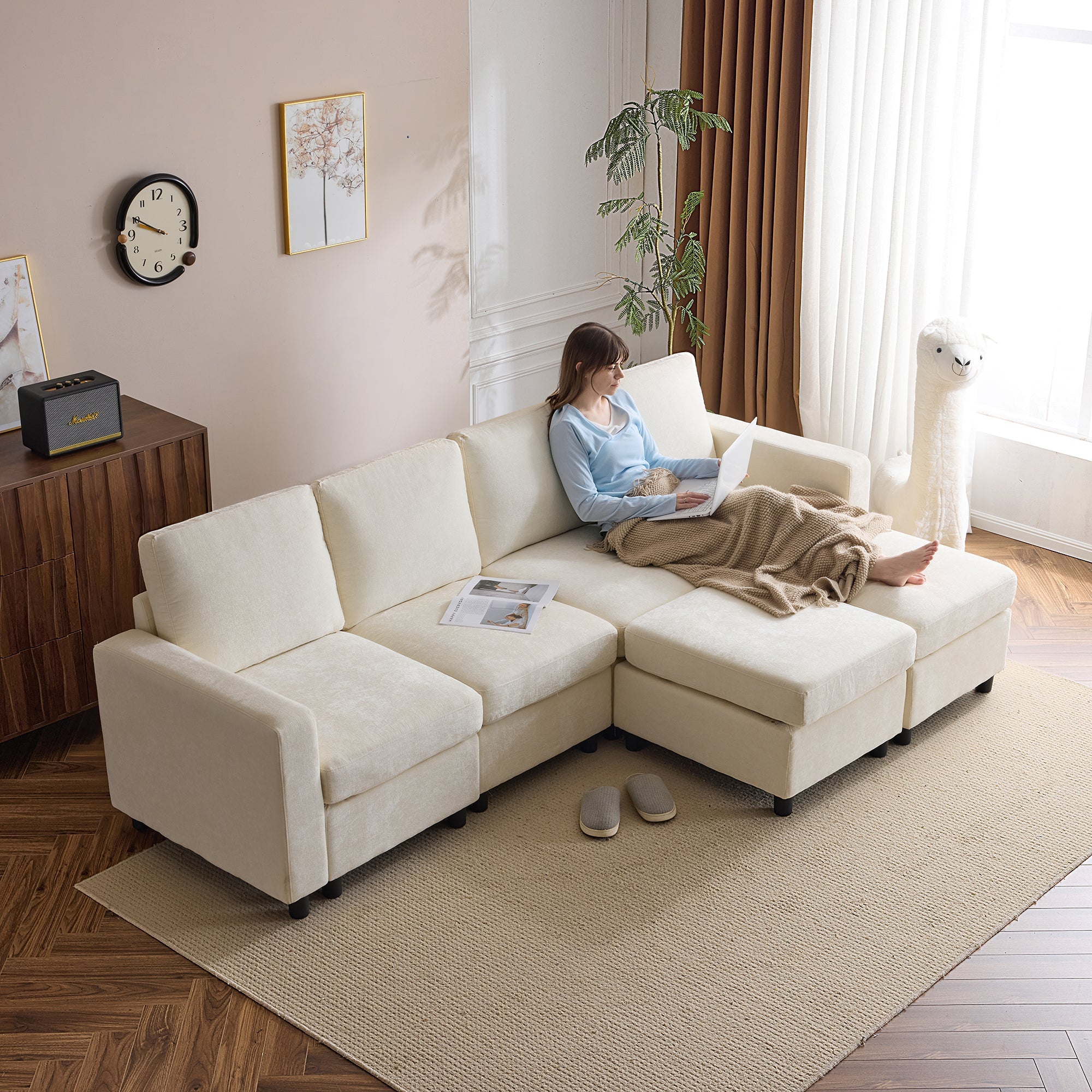 After-Sales Purchase Only – 6  Piece Modular Sectional Couch Box A and Box B