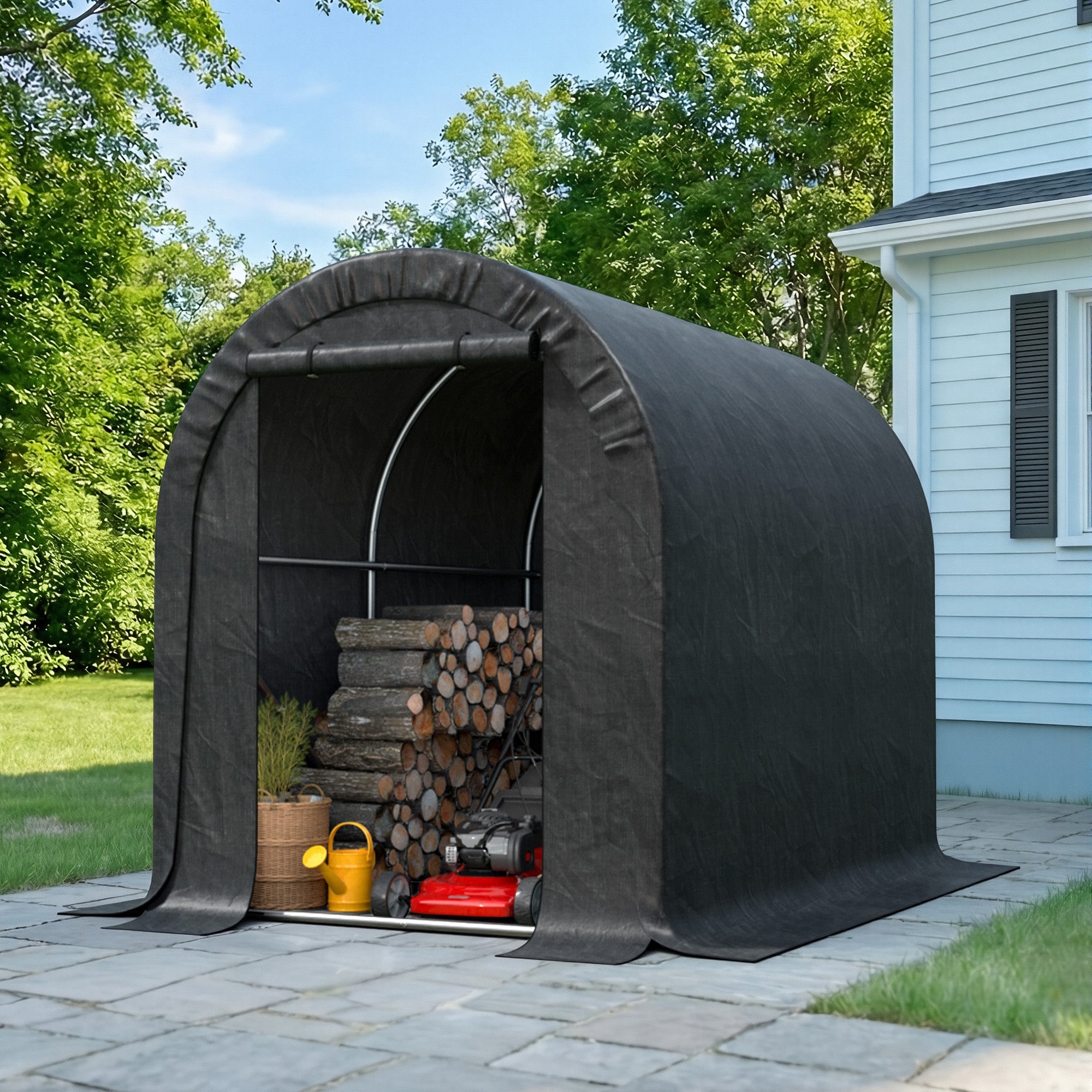 HOMREST 6.3 ft. W x 8 ft. D Portable Tool Shed , Storage Tent