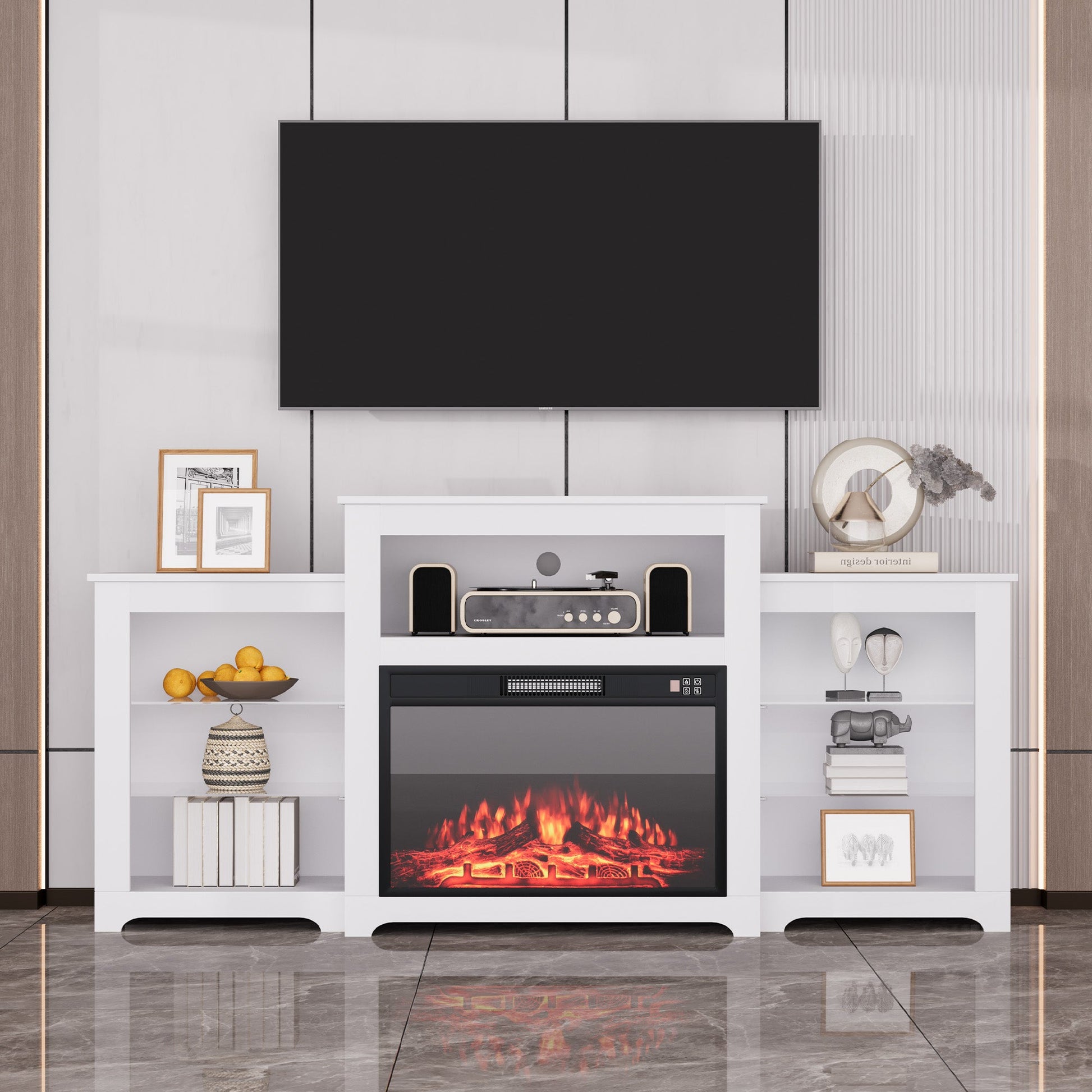 tv-stand-with-modern-fireplace​