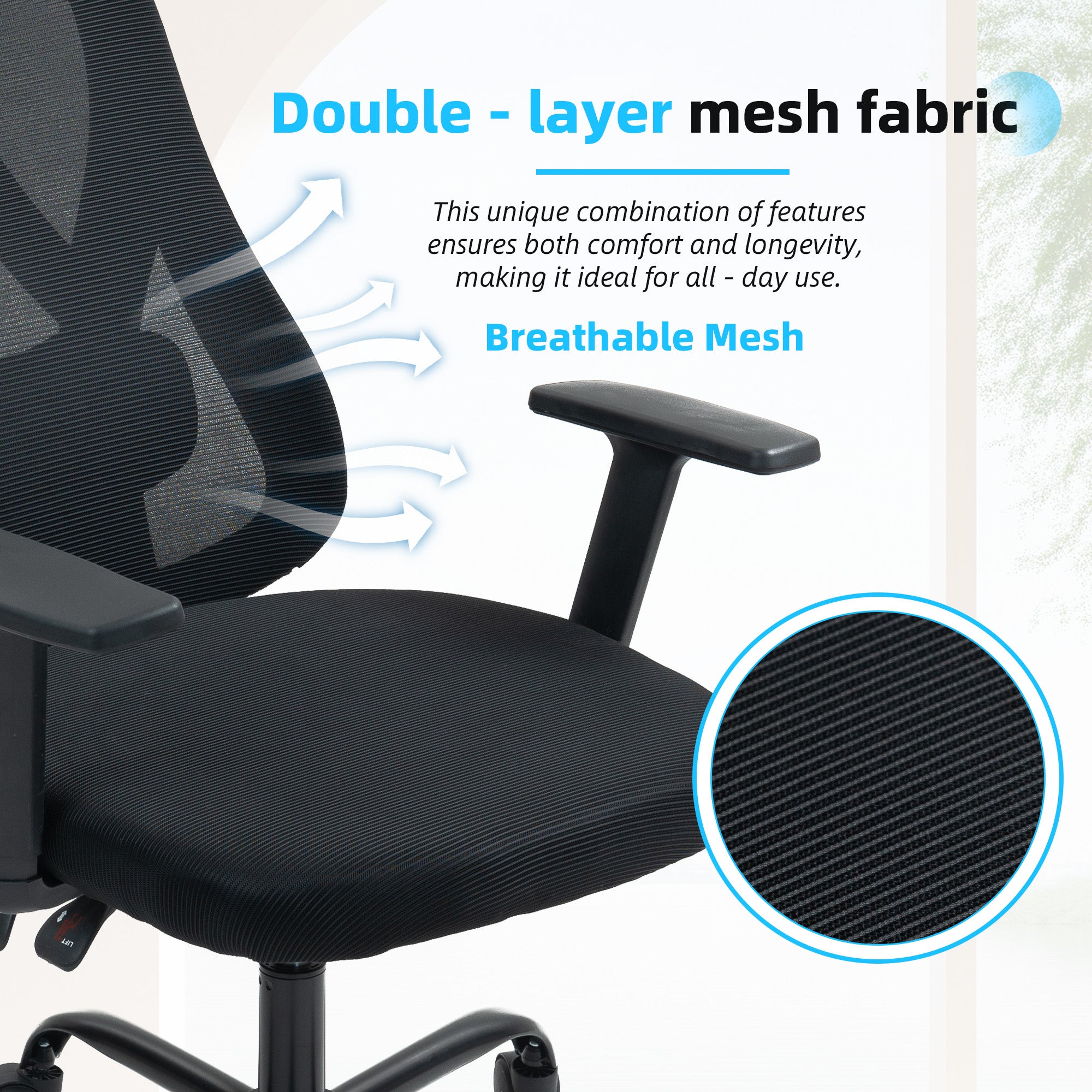 Homrest High-Back Ergonomic Mesh Office Chair – Black