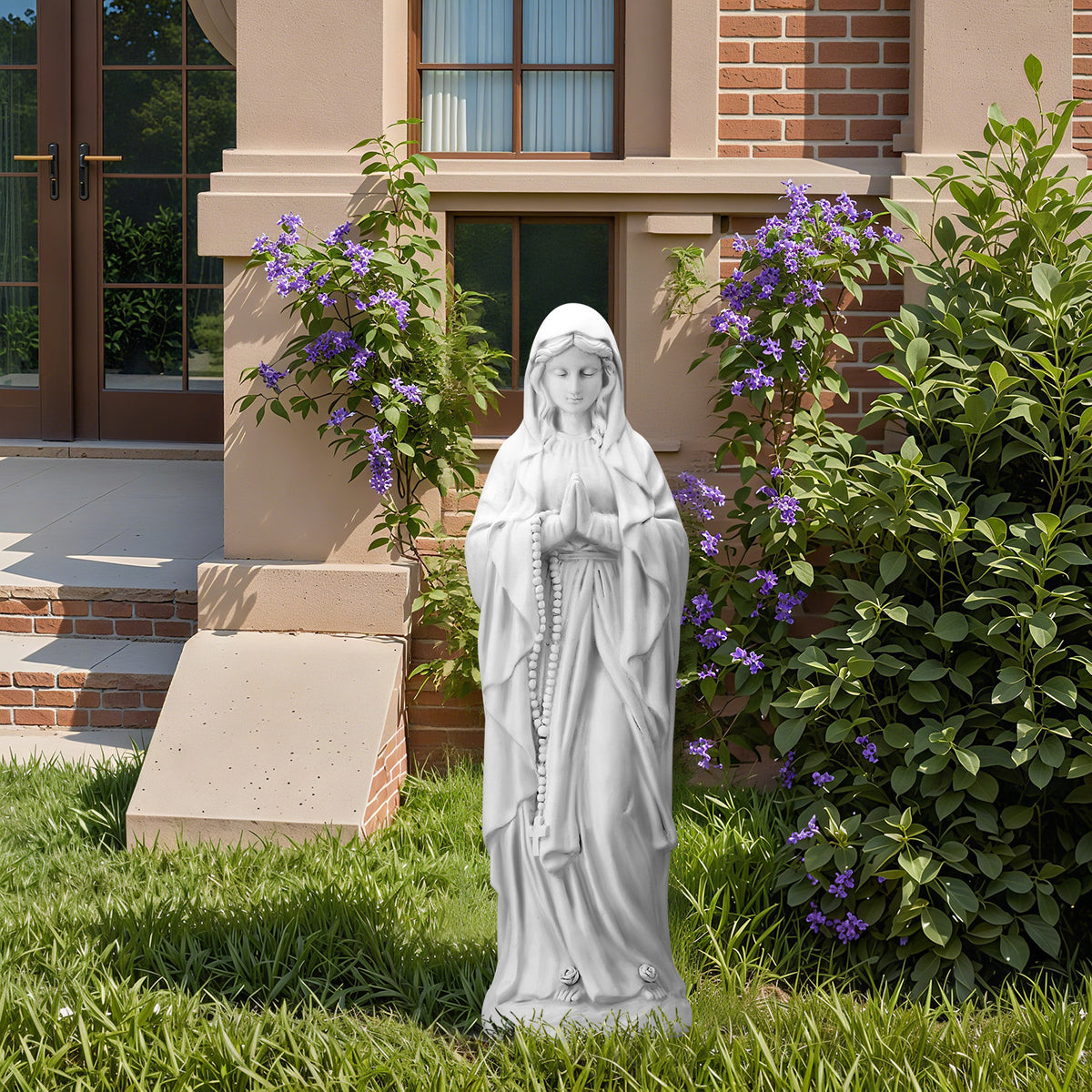 HOMREST 29.9" Virgin Mary Praying Statue Outdoor Garden Decor