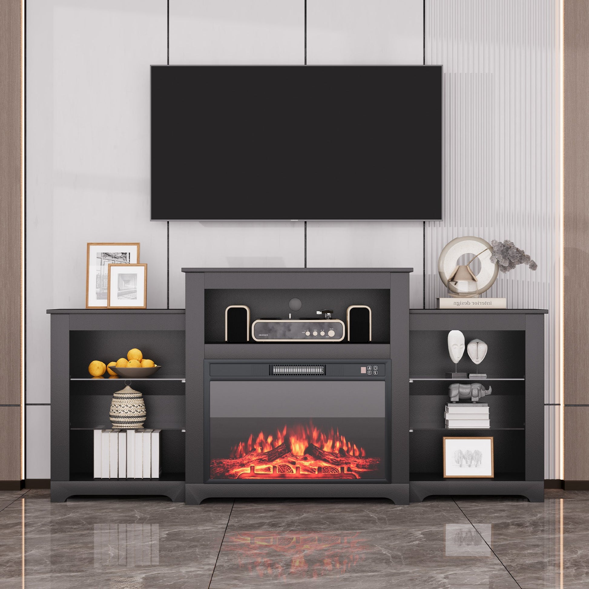 modern-fireplace-tv-stand-70-inch​