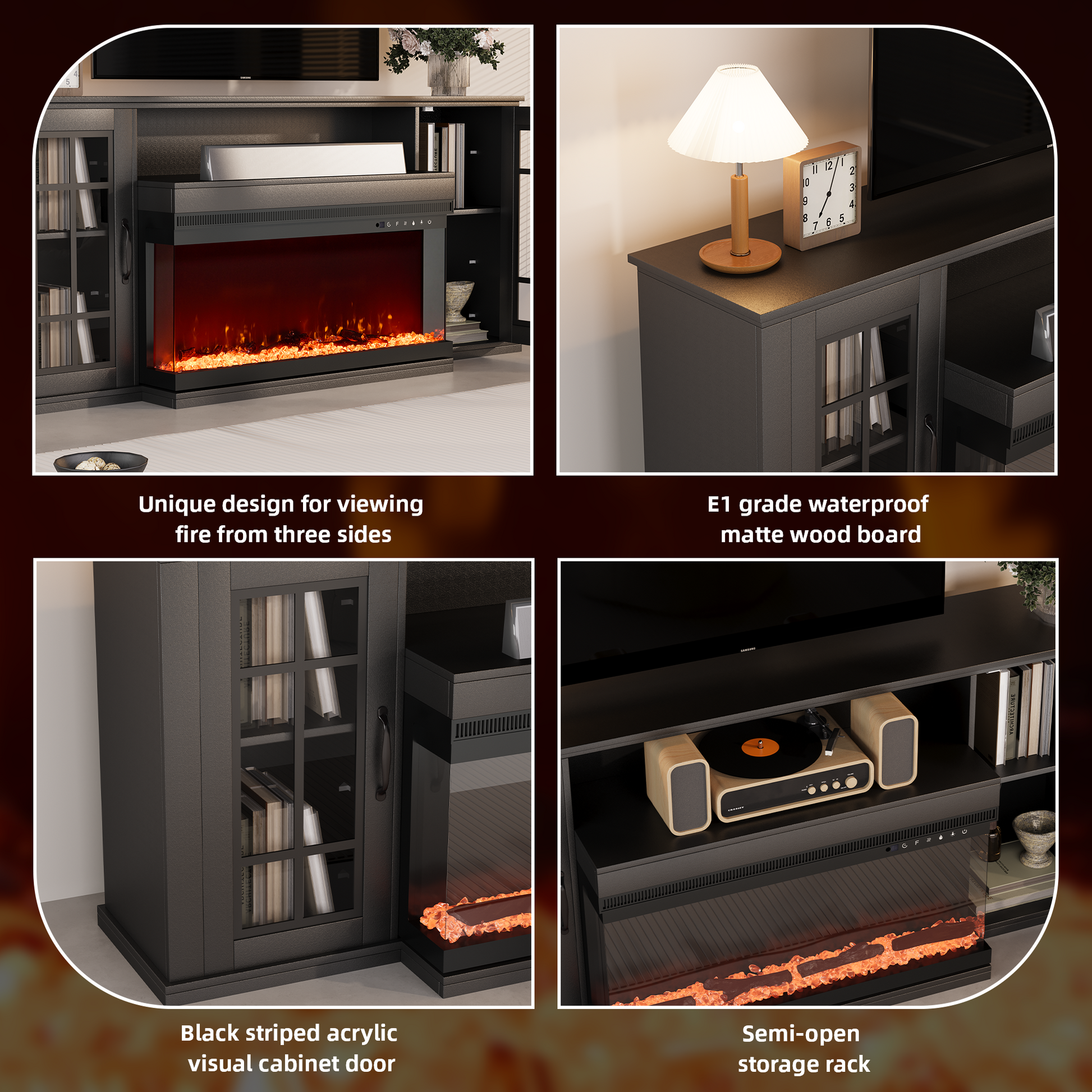 electric-fireplace-&-tv-stand​