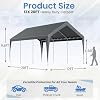 HOMREST 12x20 grey heavy duty carport product image 3