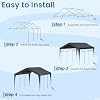 HOMREST 12x20 grey heavy duty carport product image 7