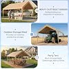 HOMREST 12x20 yellow heavy duty carport product image 7