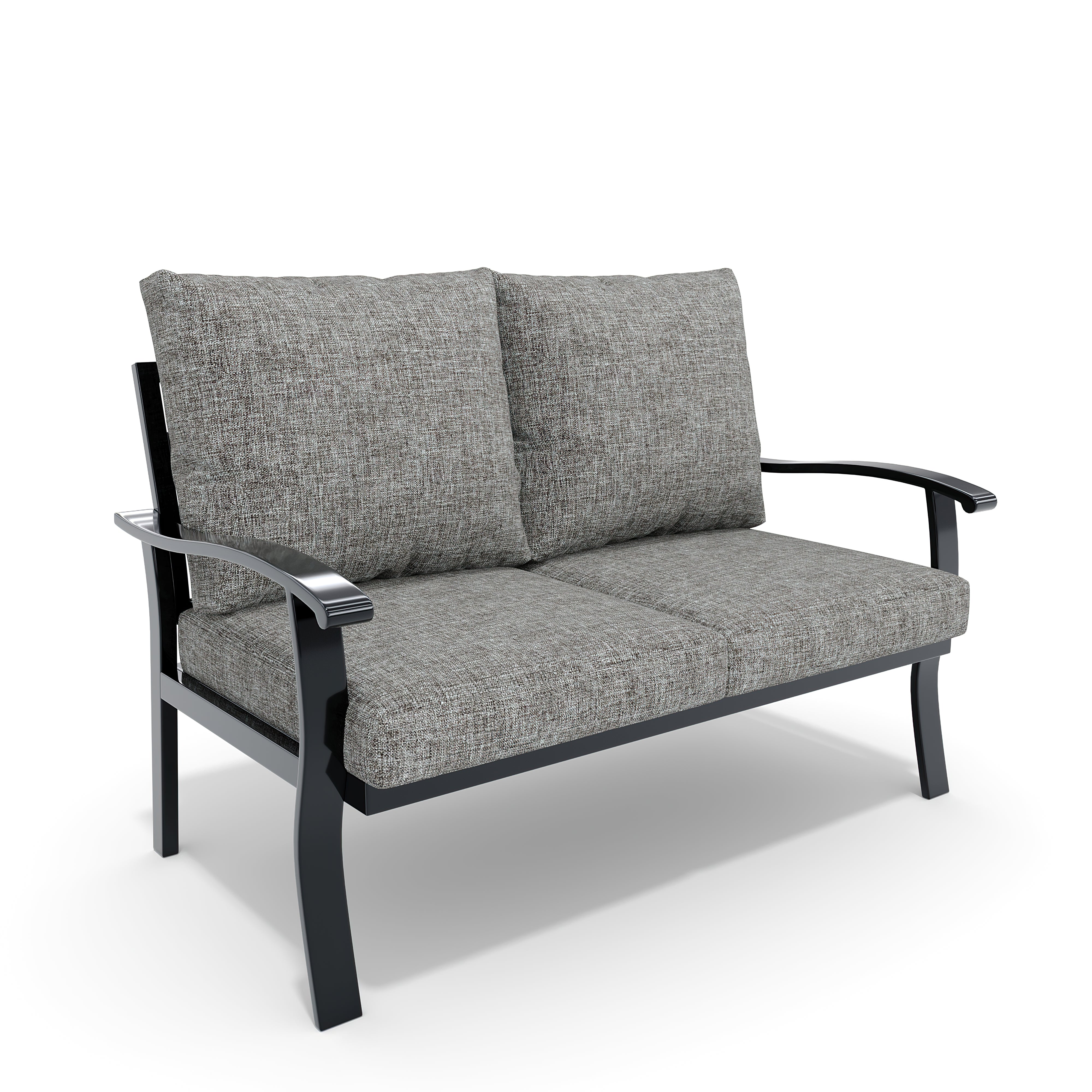 HOMREST Outdoor 2-Seater Sofa - Removable, Washable Cushions, Gray
