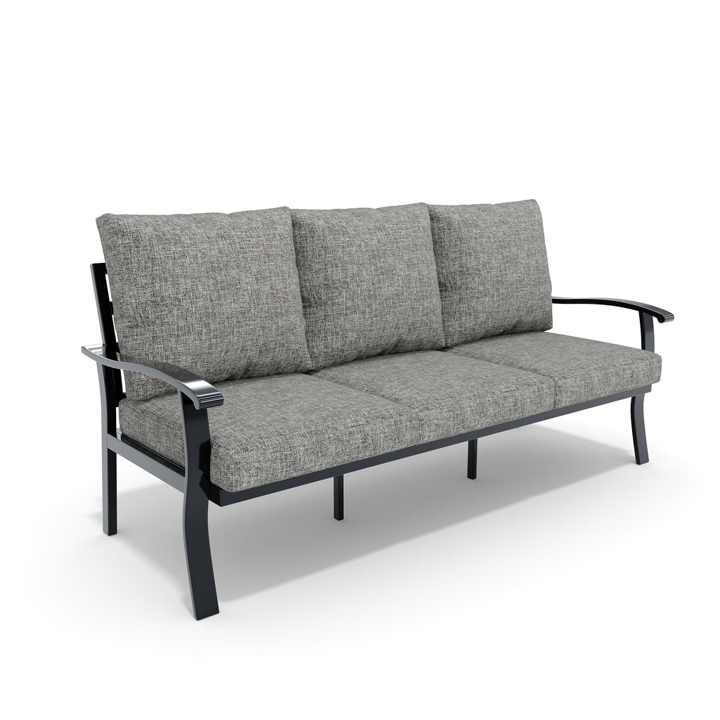 HOMREST Outdoor 3-Seater Sofa - Removable, Washable Cushions, Gray