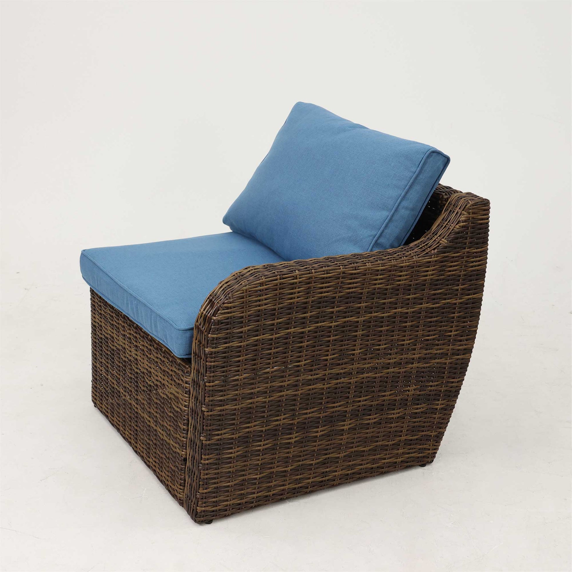 Homrest outdoor left sofa with arc-shaped design, blue