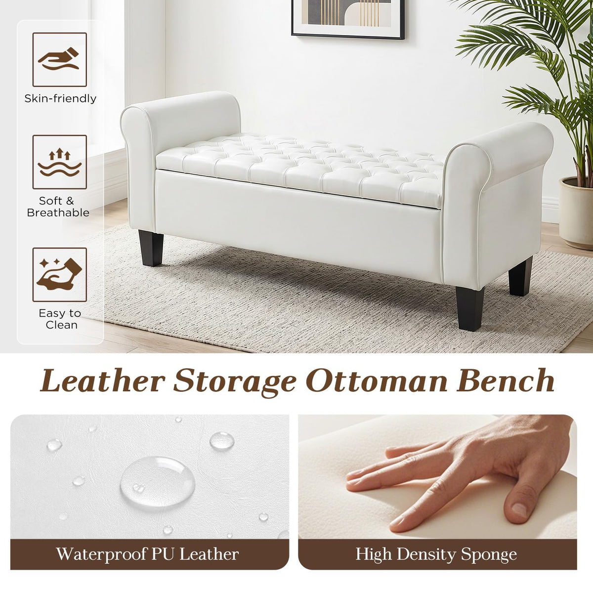 HOMREST 55 storage ottoman bench gallery