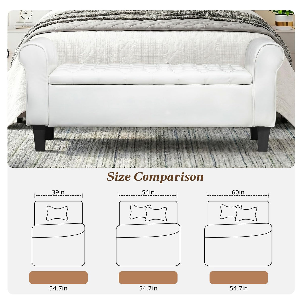 HOMREST 55 storage ottoman bench gallery
