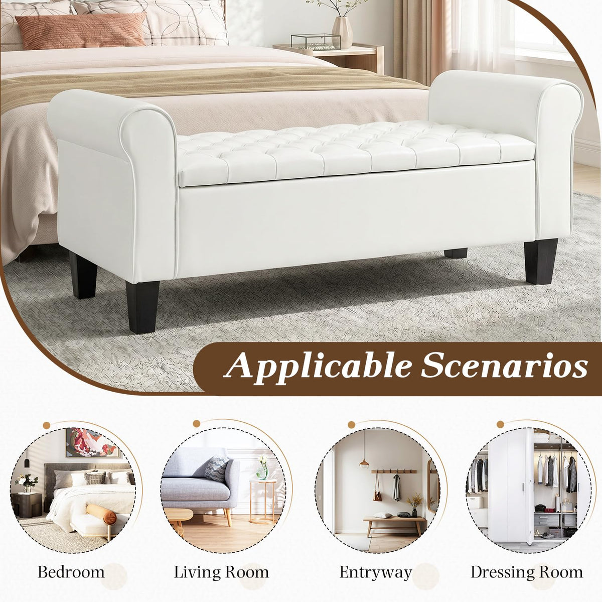 HOMREST 55 storage ottoman bench gallery
