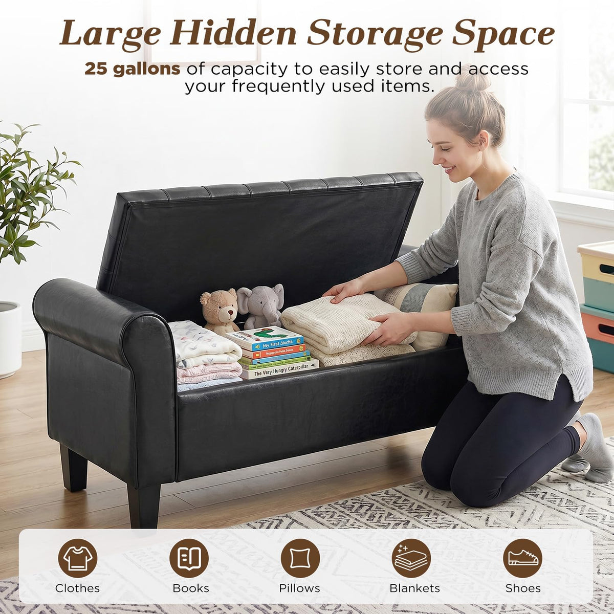 HOMREST 55 storage ottoman bench gallery