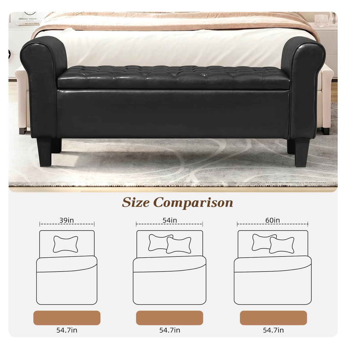 HOMREST 55 storage ottoman bench gallery