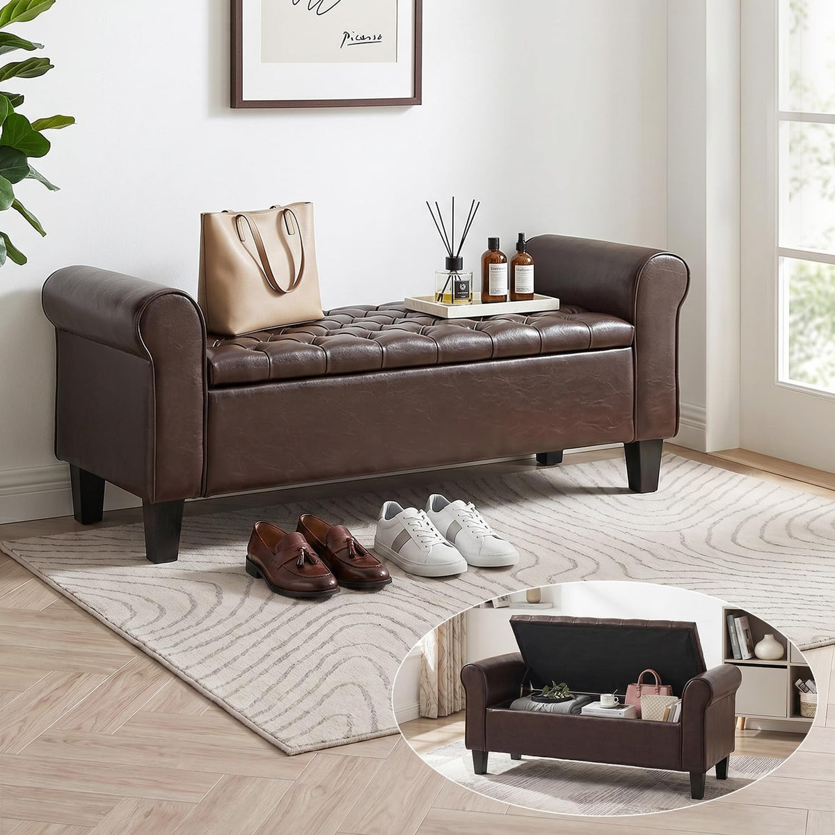 HOMREST 55 storage ottoman bench main