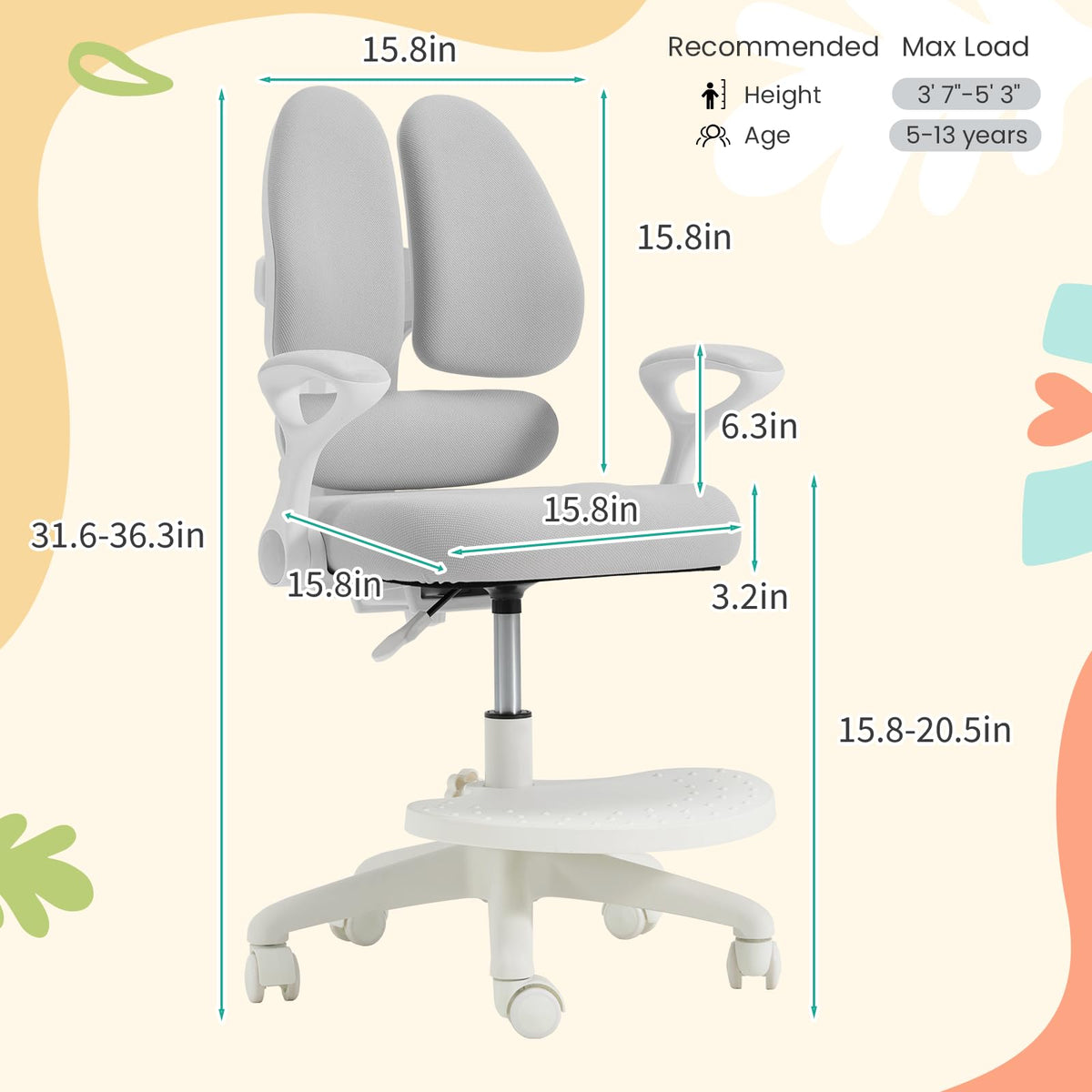 HOMREST 2026 new kids ergonomic gallery