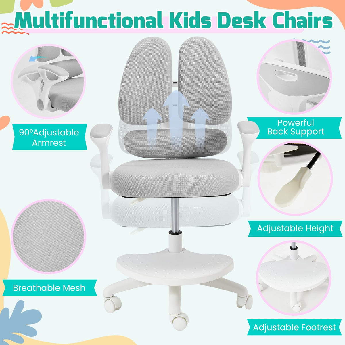 HOMREST 2026 new kids ergonomic gallery