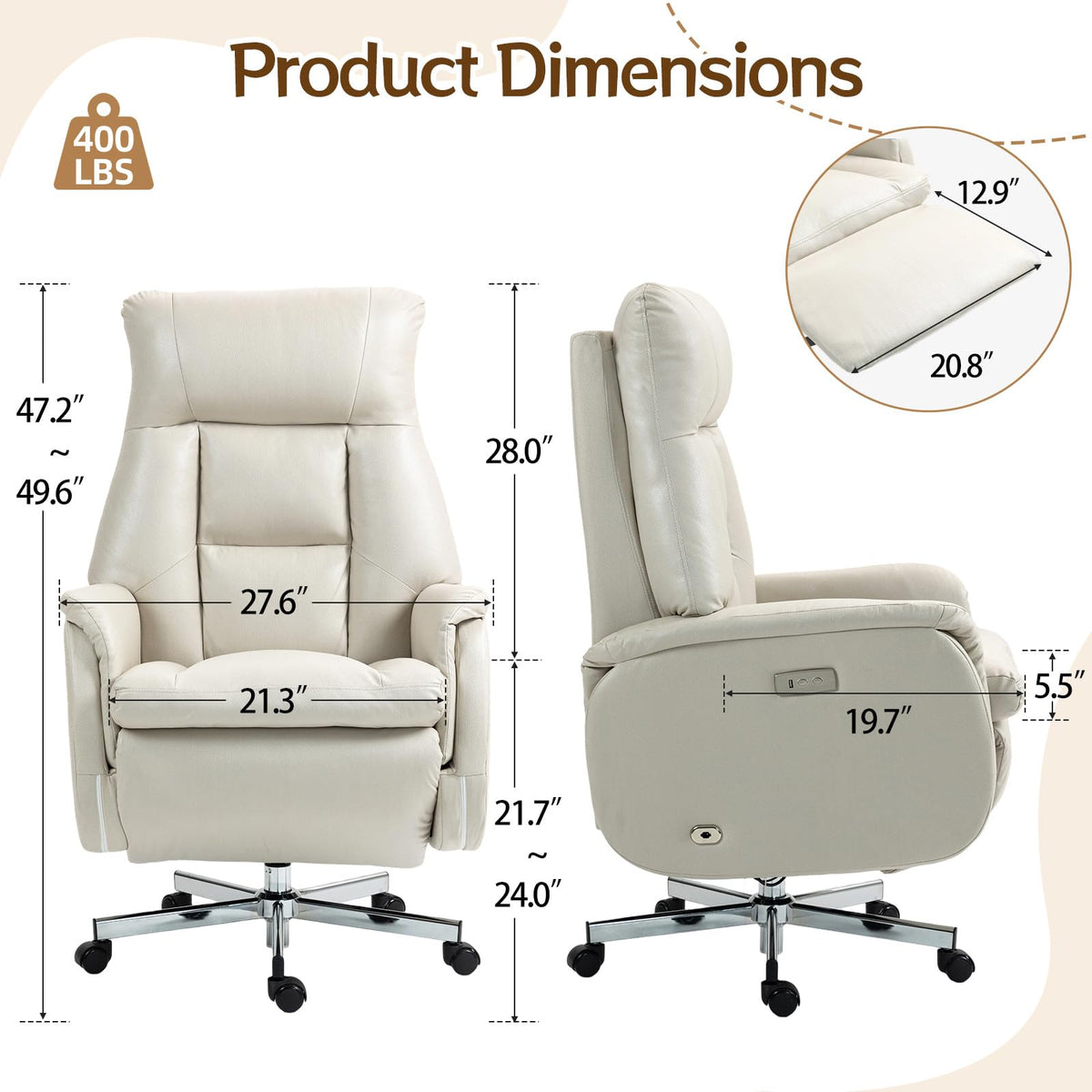 HOMREST electric office chair with gallery