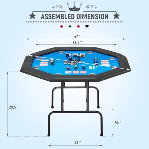 HOMREST octagon poker table foldable gallery