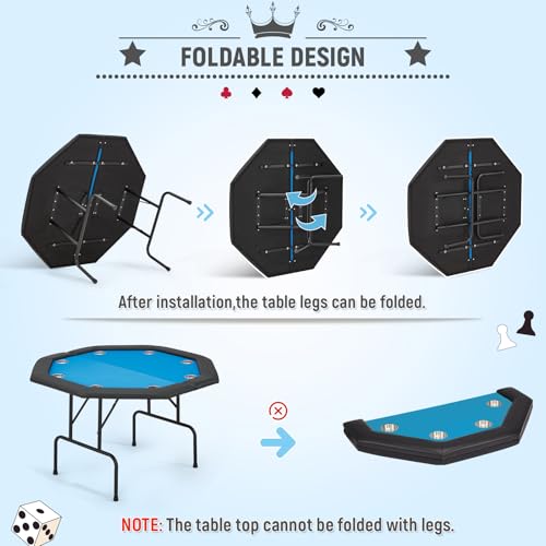HOMREST octagon poker table foldable gallery