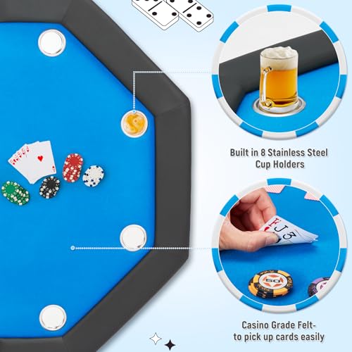HOMREST octagon poker table foldable gallery