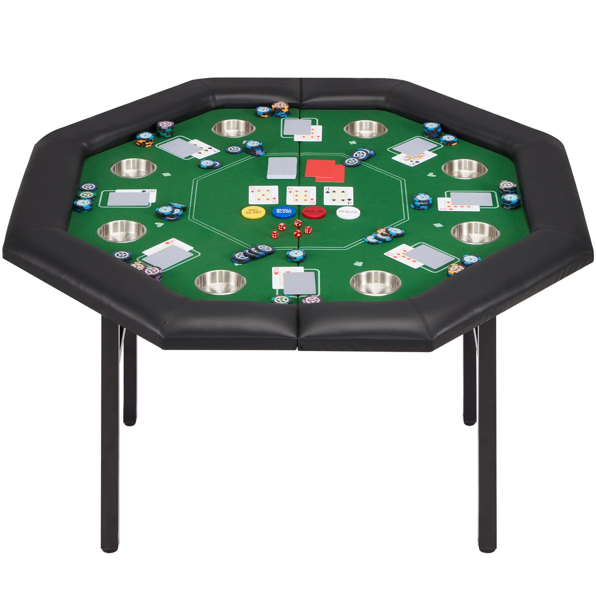 HOMREST green 8-player poker table main image