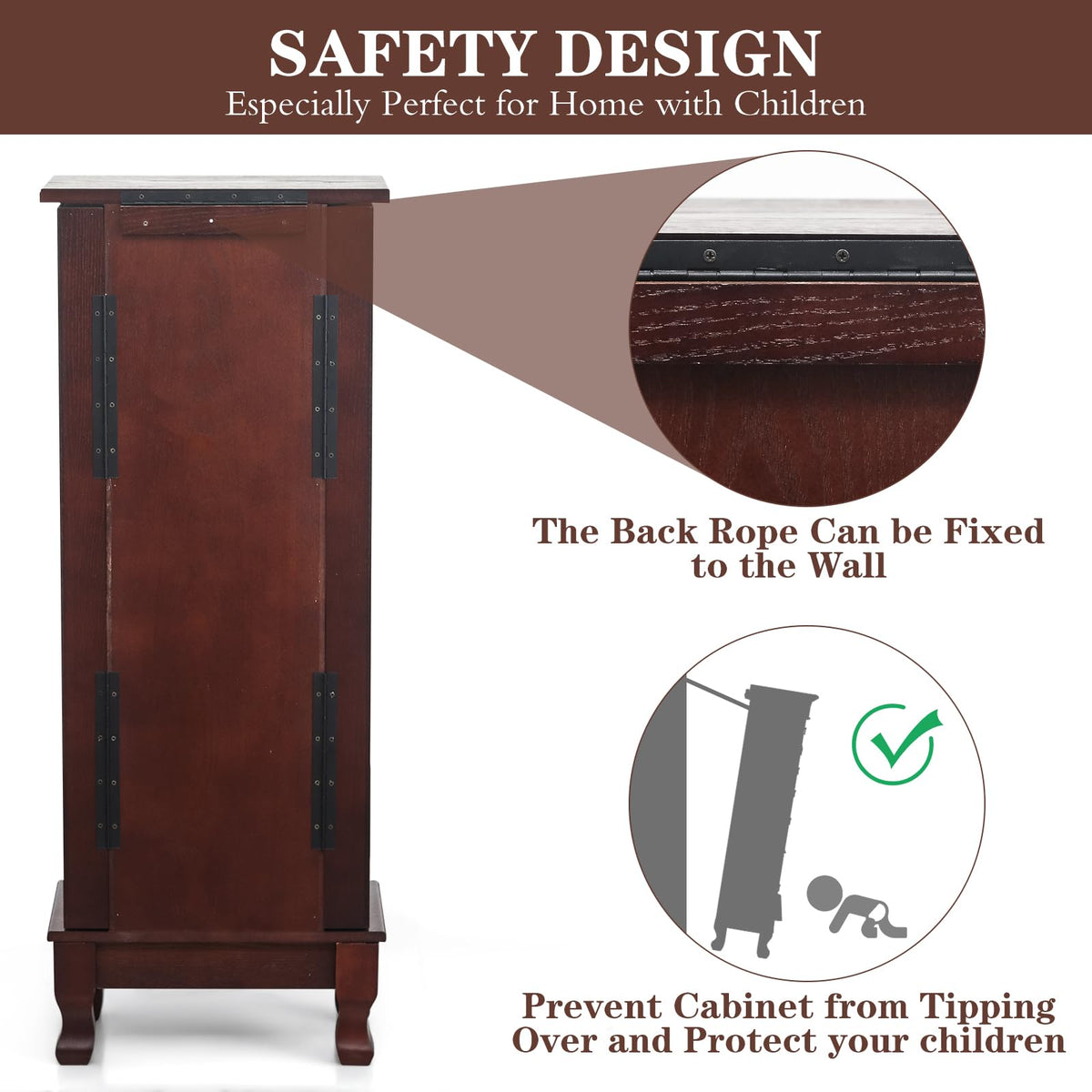 HOMREST standing jewelry cabinet armoire gallery