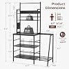 HOMREST 5-tier vinyl record player stand with guitar stand and charging station product image 3