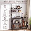 HOMREST 5-tier vinyl record player stand with guitar stand and charging station product image 4