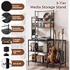 HOMREST 5-tier vinyl record player stand with guitar stand and charging station product image 7