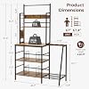 HOMREST 5-tier vinyl record player stand with guitar stand and charging station product image 3