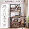HOMREST 5-tier vinyl record player stand with guitar stand and charging station product image 4