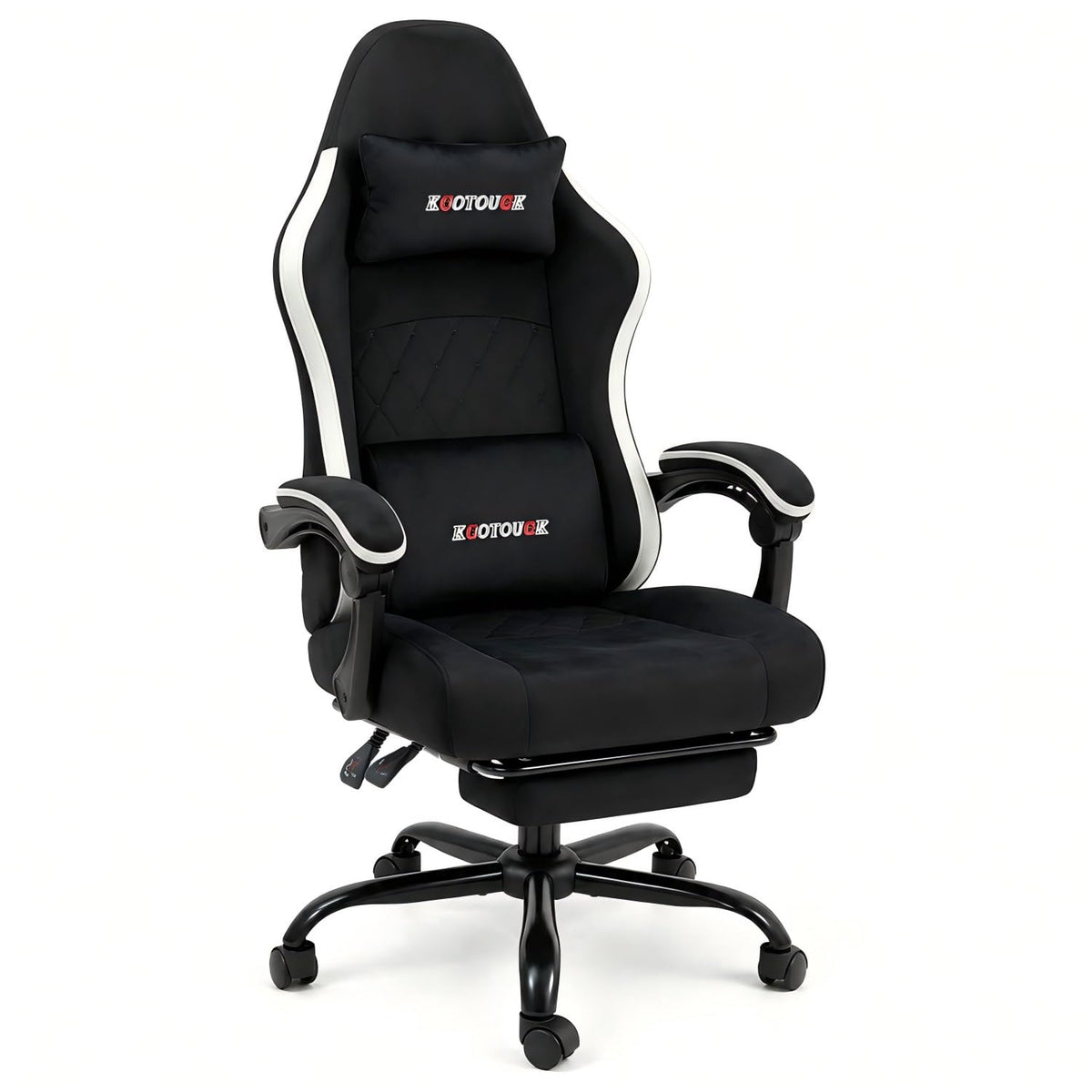 HOMREST black fabric ergonomic high main