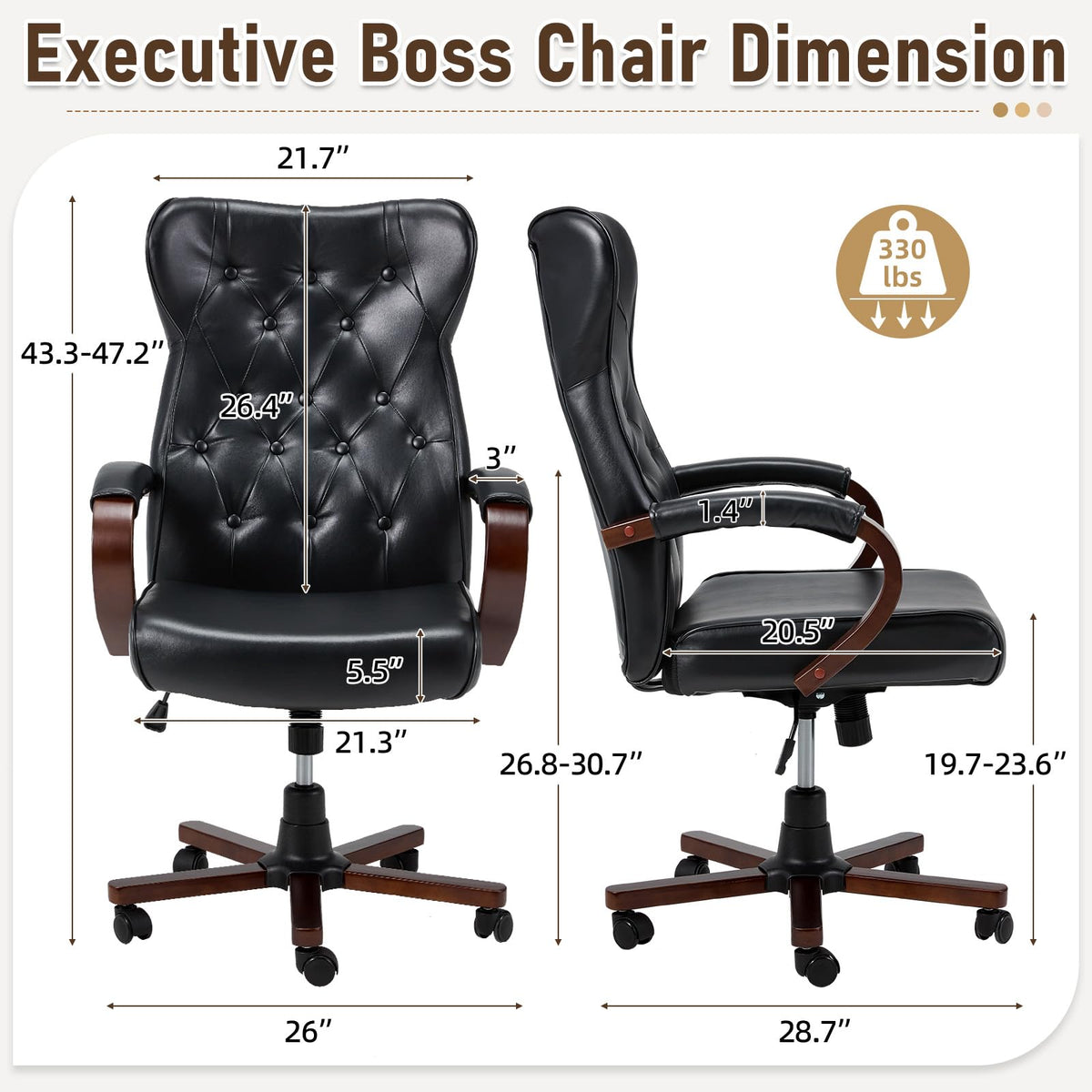 HOMREST executive office chair vintage gallery