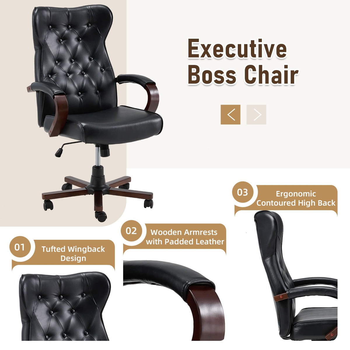 HOMREST executive office chair vintage gallery