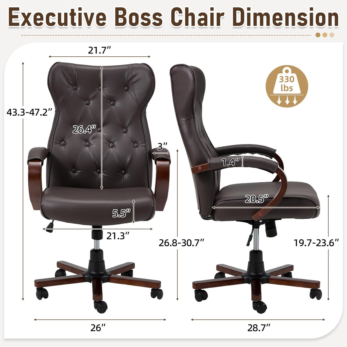 HOMREST executive office chair vintage gallery