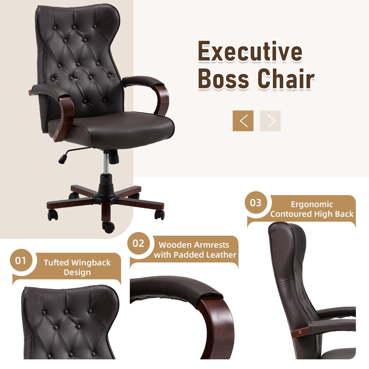 HOMREST executive office chair vintage gallery