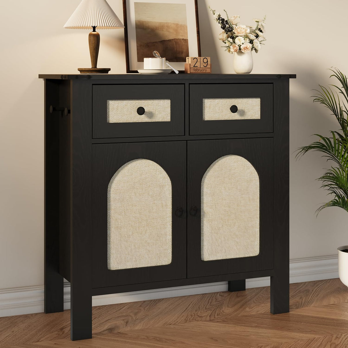 HOMREST rattan cabinet with storage main