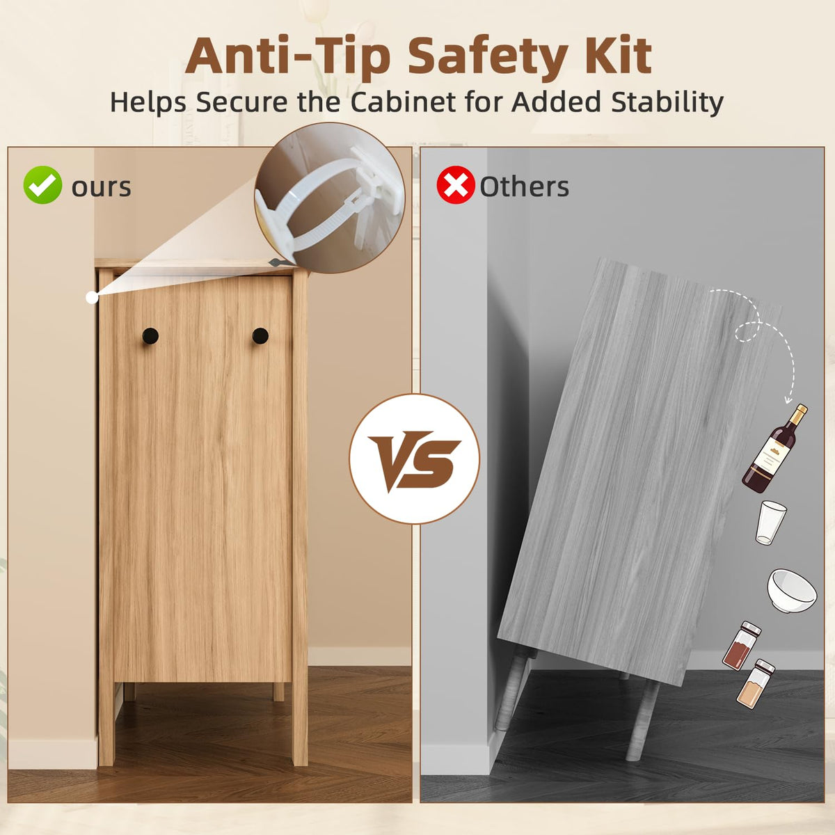 HOMREST rattan cabinet with storage gallery