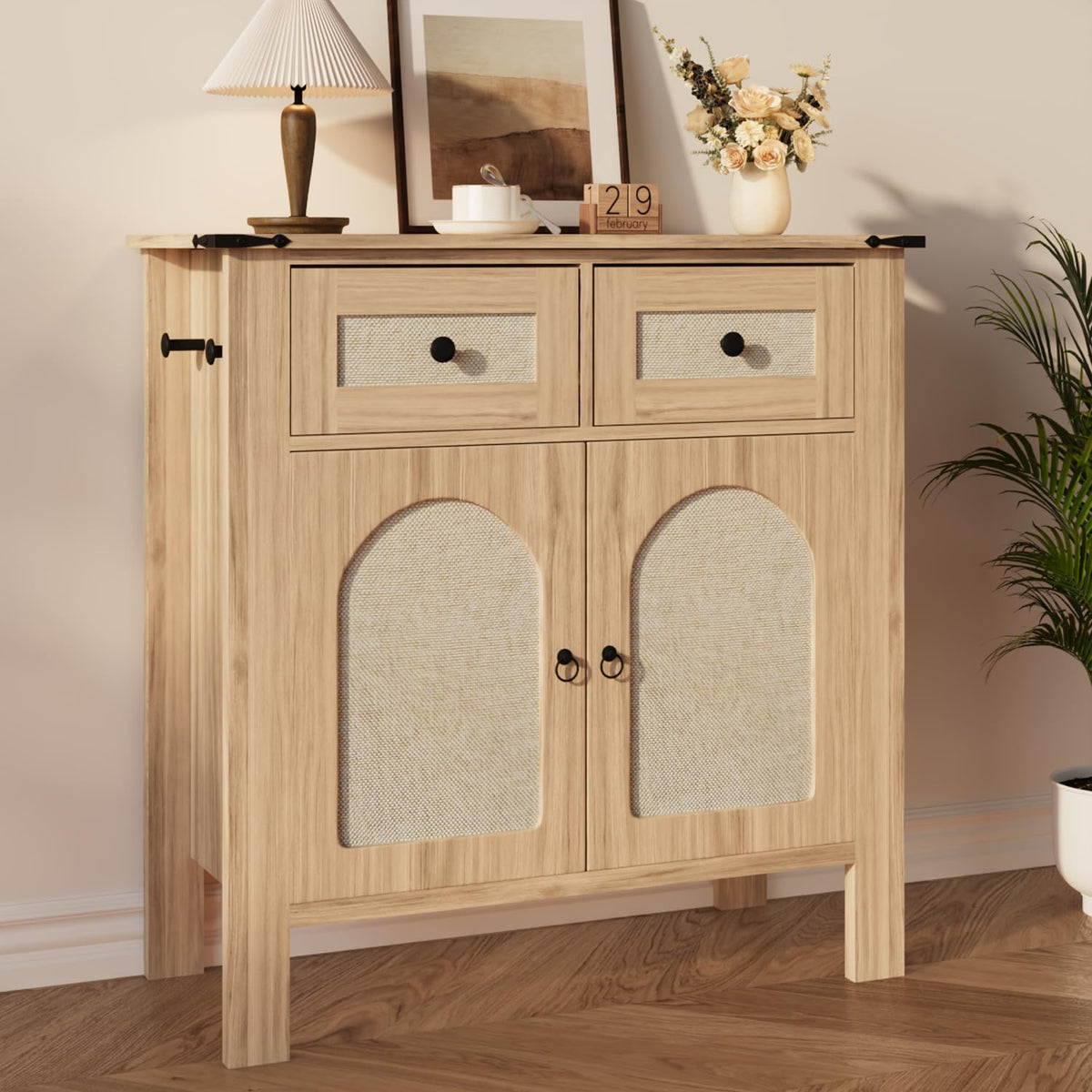 HOMREST rattan cabinet with storage main