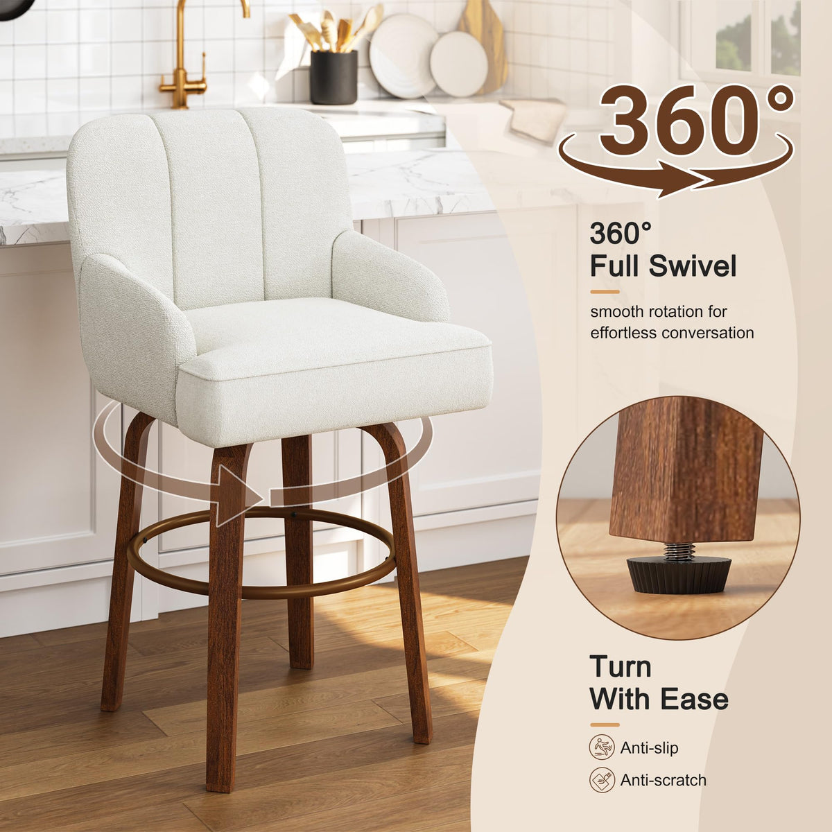 HOMREST swivel counter height bar gallery