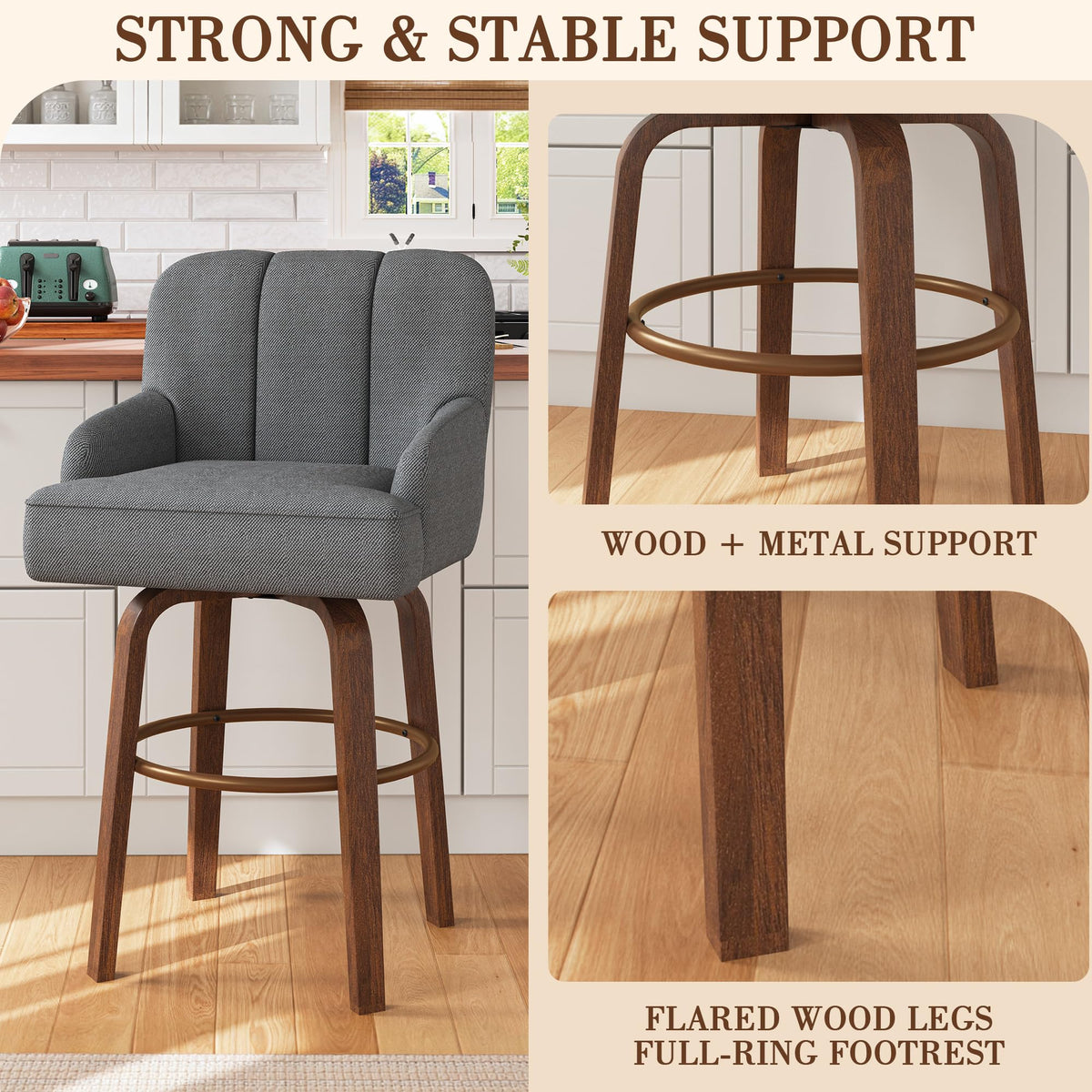 HOMREST swivel counter height bar gallery
