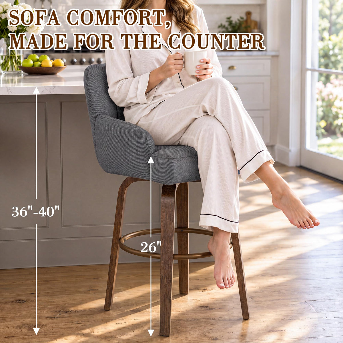 HOMREST swivel counter height bar gallery