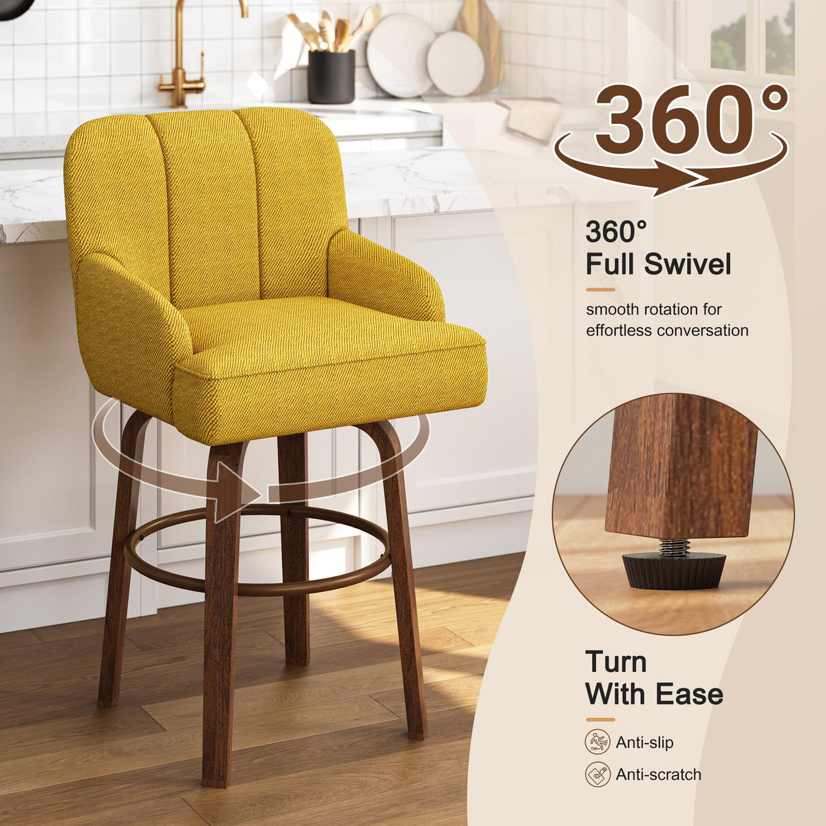 HOMREST swivel counter height bar gallery