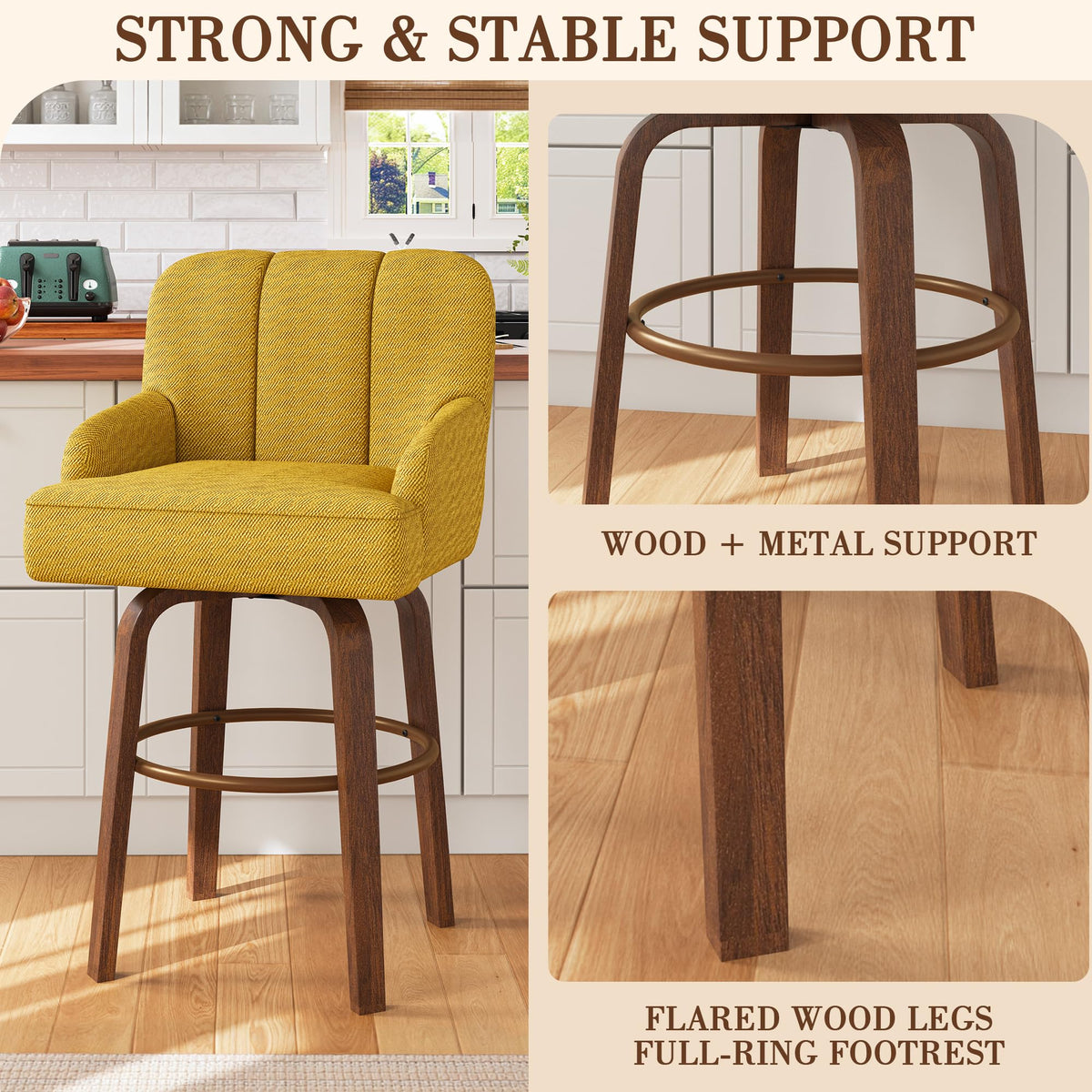 HOMREST swivel counter height bar gallery